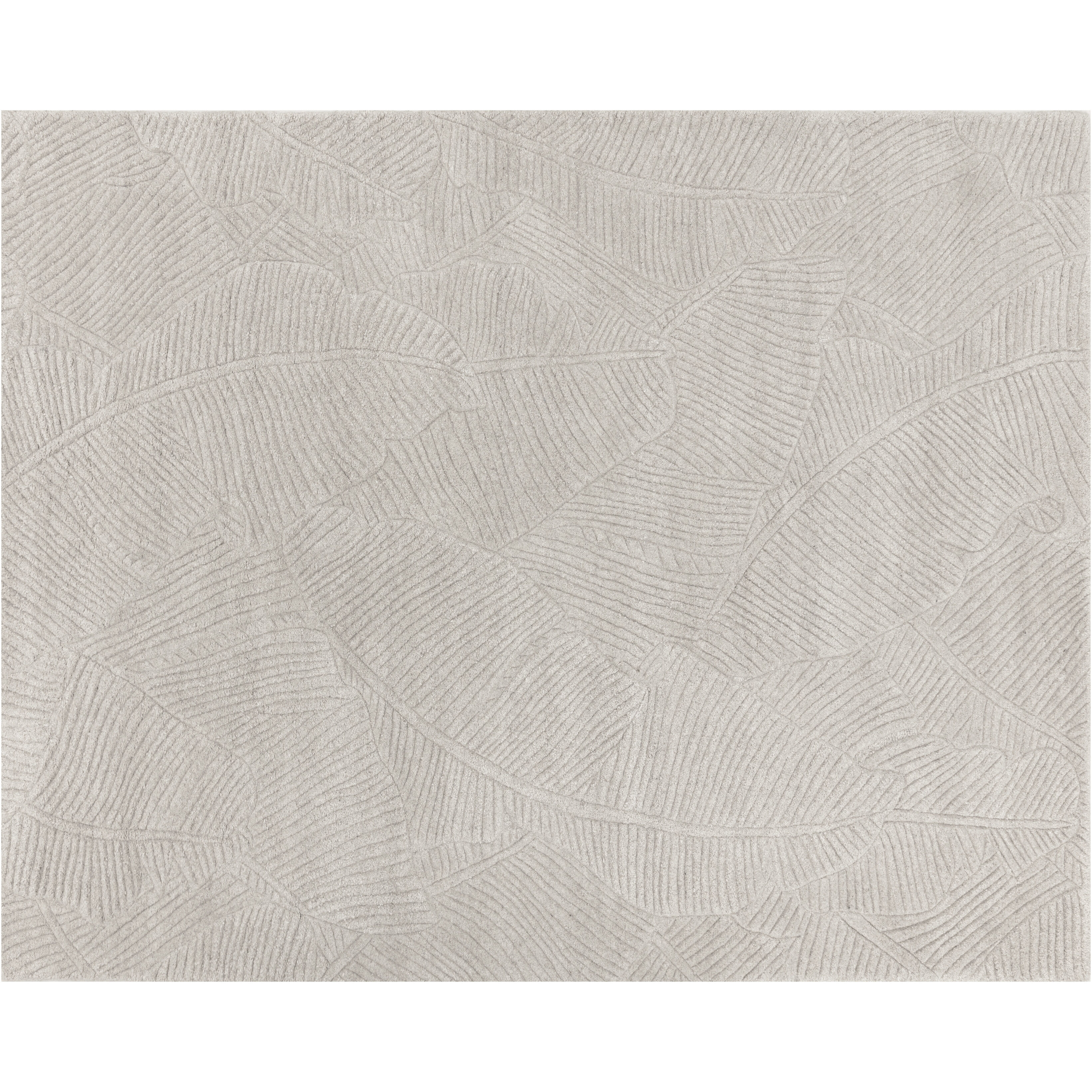 Calathea 120 X 96 inch Oatmeal Indoor Hand-Tufted Rug, Hand-Tufted